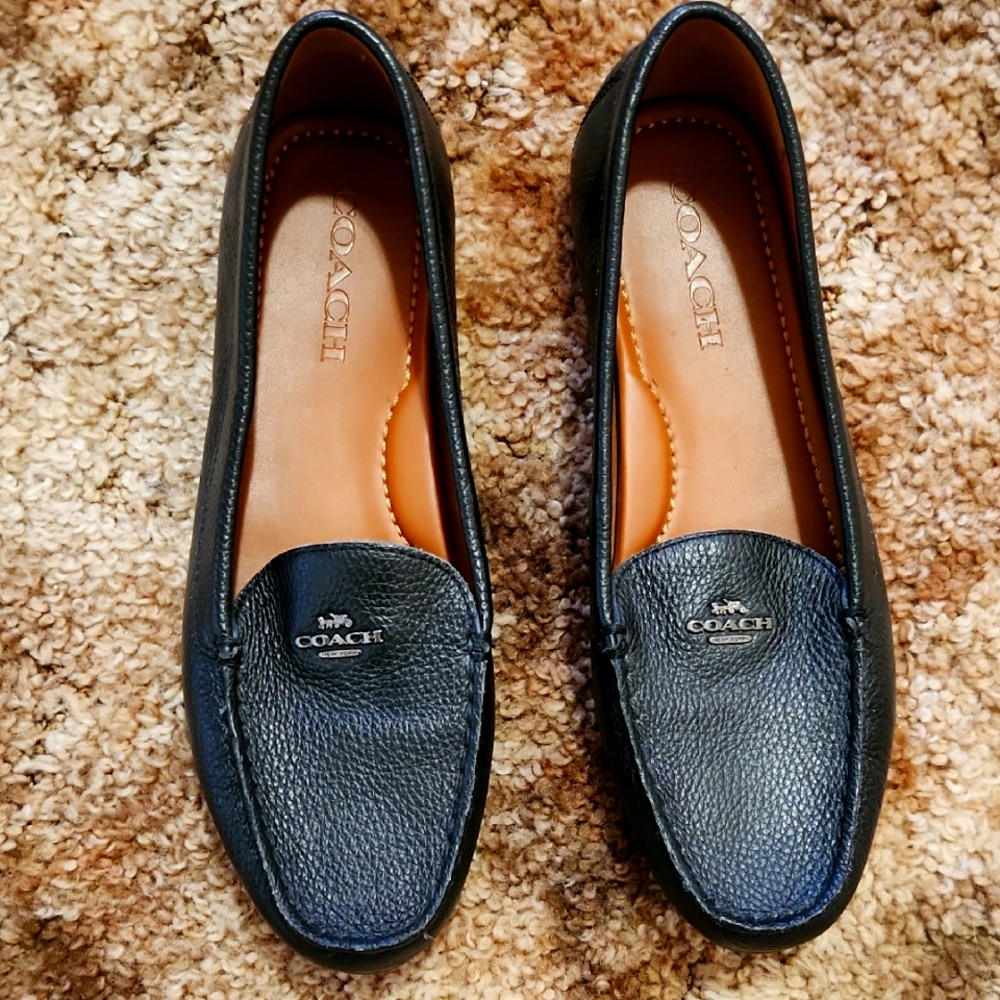Coach Black Leather Loafers